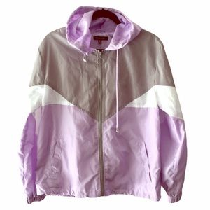 New Look lavender/gray//white windbreaker
